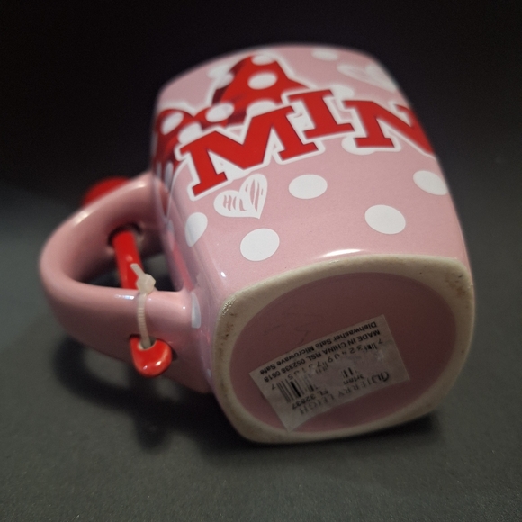 New Pink Minnie Mouse Mug with Spoon - Picture 2 of 6